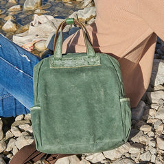 Canvas Green Mens Cool Backpack Canvas Travel Bag Canvas Handbag for Men - iwalletsmen