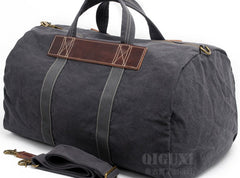 Mens Waxed Canvas Weekender Bag Canvas Travel Bag Canvas Overnight Bag for Men - iwalletsmen