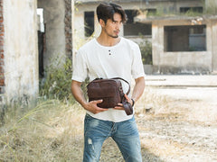 Cool Leather Small Mens Messenger Bags Small Shoulder Bag for Men - iwalletsmen