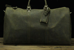 Cool Mens Leather Large Weekender Bag Duffle Bag Travel Bag for Men - iwalletsmen