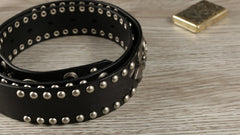 Handmade Genuine Custom Punk Biker Leather Mens Leather Men Belt for Men - iwalletsmen