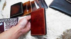 Handmade Leather Mens Small Passport Wallets Travel Wallets for Men - iwalletsmen