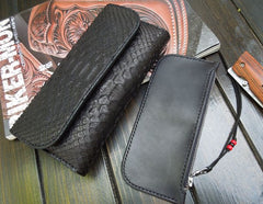 Handmade Leather Mens Clutch Wallet Cool Wallet Long Wallets Wallet for Men