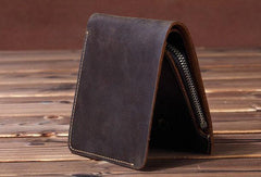 Cool Mens Leather billfold Wallet Leather Small Wallet Bifold Slim Wallets For Men - iwalletsmen