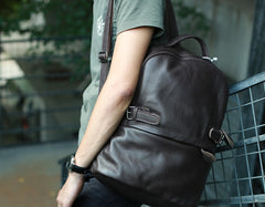 Mens Leather Backpack Cool Travel Backpacks Laptop Backpack for men - iwalletsmen