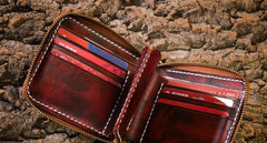 Handmade Leather Mens Chain Biker Wallet Cool Leather Wallet Small Wallets for Men - iwalletsmen