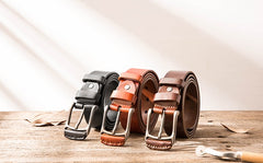 Handmade Cool Leather Mens Belt Leather Belt for Men - iwalletsmen