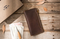 Vintage Cool Mens long Wallet Leather Wallet Long Wallet for Men - iwalletsmen