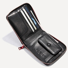 Handmade Leather Mens Cool Long Leather Wallet Bifold Clutch Wallet for Men - iwalletsmen