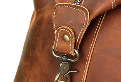 Cool Vintage Leather Mens Duffle Bags Weekender Bags Overnight Bag Travel Bag - iwalletsmen