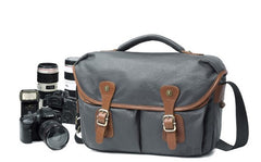 Mens Canvas Camera Messenger Bags Side Bag Courier Bag Camera Shoulder Bag for Men - iwalletsmen
