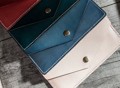 Handmade Leather Long Wallets for men Envelope Bifold Men Long Wallet - iwalletsmen