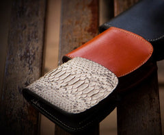 Handmade Leather Bifold Mens billfold Wallet Cool Slim Wallet Biker Wallet for Men