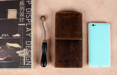 Vintage Leather Long Wallets for men Trifold Men Long Wallet - iwalletsmen