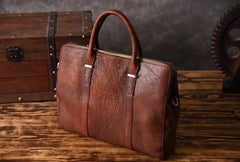 Genuine Leather Mens Cool Messenger Bag Briefcase Work Bag Business Bag for men