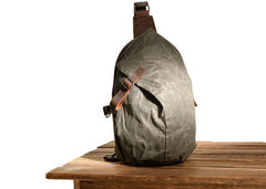 Cool Waxed Canvas Mens Sling Bag Chest Bag One Shoulder Packs for men - iwalletsmen