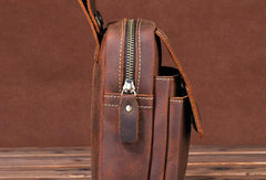 HANDMADE LEATHER MENS WAIST BAG HIP PACK BELT BAG FANNY PACK BUMBAG FOR MEN - iwalletsmen