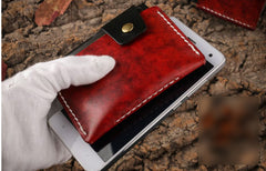 Handmade Leather Mens Cool Slim Leather Wallet Men Small Wallets Card Holders for Men - iwalletsmen
