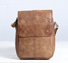 Cool Vintage Leather Small Mens Messenger Bags Shoulder Bags for Men - iwalletsmen