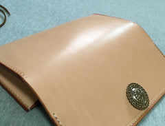 Handmade Leather Mens Clutch Wallet Cool Wallet Long Wallets for Men Women