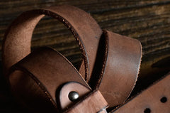 Handmade Leather Mens Leather Men Distress Brown Black Belt for Men Cool Leather Belt