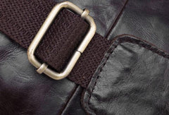 GENUINE LEATHER MENS SMALL WAIST BAG HIP PACK BELT BAGs FANNY PACK BUMBAG FOR MEN - iwalletsmen