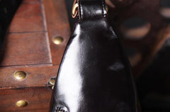 Genuine Leather Mens Cool Chest Bag Sling Bag Crossbody Bag Travel Bag Hiking Bag for men