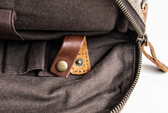 Canvas Leather Mens Cool Chest Bag Sling Bag Crossbody Bag Travel Bag Hiking Bag for men - iwalletsmen