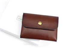 Leather Mens Front Pocket Wallet Small Wallet Card Wallet Change Wallets for Men - iwalletsmen