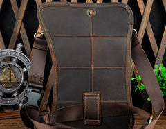 Cool Leather Utility Drop Leg Bag Belt Pouch Mens Waist Bag Shoulder Bag for Men - iwalletsmen