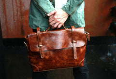 Cool Leather Mens Briefcase Messenger Bags Handbag Shoulder Bag for men - iwalletsmen