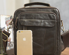 Cool Leather Mens Small Side Bag Messenger Bags Shoulder Bags for Men - iwalletsmen
