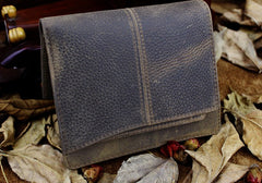 Handmade Leather Mens Cool Slim Leather Wallet Men billfold Wallets Bifold for Men