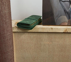 Cool Leather Canvas Mens Bifold Long Wallet Leather Long Wallet for Men - iwalletsmen