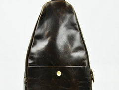 Vintage Leather Mens Sling Bag One Shoulder Backpack Chest Bag Sling Backpack for men - iwalletsmen