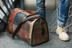 Cool Leather Mens Weekender Bags Travel Bag Duffle Bags Overnight Bag for men - iwalletsmen