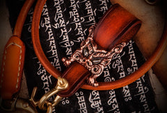 Leather biker trucker Tibetan Keychain wallet Chain for chain wallet biker wallet trucker wallet