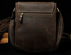 Small Leather Mens SIDE BAGs COURIER BAGs Messenger Bag Shoulder Bag for Men - iwalletsmen