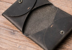 Leather Men Card Holder Wallet Change Bifold Small Wallet for Men - iwalletsmen