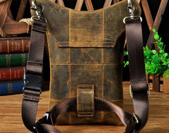 Cool Biker Leather Drop Leg Bag Mens Belt Pouch Waist Bag Shoulder Bag for Men - iwalletsmen