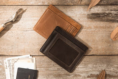 Leather Mens Slim Card Holder Front Pocket Wallets Card Wallet for Men - iwalletsmen