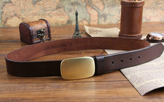 Genuine Leather Punk Rock Biker Trucker Mens Belt Men Black Coffee Belt for Men