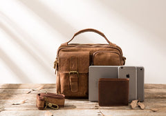 Cool Leather Small Mens Messenger Bags Small Shoulder Bags  for Men - iwalletsmen