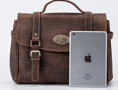 Vintage Leather Mens Handbag Briefcase Messenger Bag for men - iwalletsmen