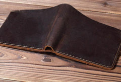 Cool Mens Leather billfold Wallet Leather Small Wallet Bifold Slim Wallets For Men - iwalletsmen