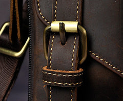 Mens Leather Small Side Bag COURIER BAGs Waist Pouch Holster Belt Case Belt Pouch for Men - iwalletsmen