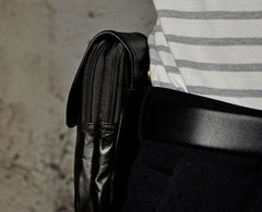 Small Mens Leather Belt Pouch Side Bag Holster Belt Case Waist Pouch for Men - iwalletsmen
