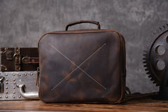 Handmade Leather Mens Cool Backpack Messenger Bag Briefcase Work Bag Business Bag for men