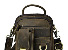 Vintage Leather Belt Pouches for Men Waist Bag BELT BAG Shoulder Bags For Men - iwalletsmen
