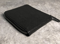 Genuine Leather Mens Cool billfold Leather Wallet Men Small Wallets Bifold for Men